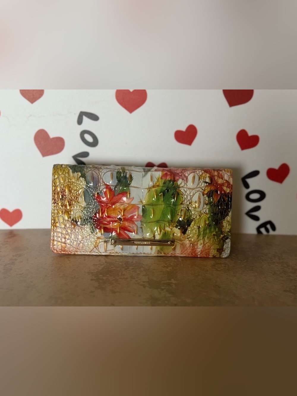 Brahmin Ady Wallet Succulent Bloom Cactus HTF NWT GORGEOUS COLORS